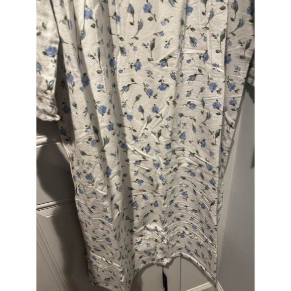 Vintage Laura Ashley Blue Floral Long Nightgown XL Cottage Core NWT 80s/90s‎ NOS - Picture 9 of 16